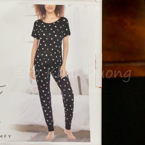 Honeydew Intimates women super soft jersey Pajama set BLACK - Picture 3 of 4